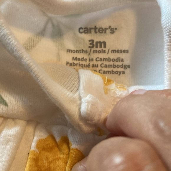 Carter's Yellow and White Dress with cardigan - Picture 3 of 4